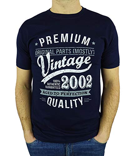 My Generation Gifts Vintage Year - Aged to Perfection - 18 Cumpleaños Años - Regalo de Cumpleaños Camiseta para Hombre - Azul Marino XL