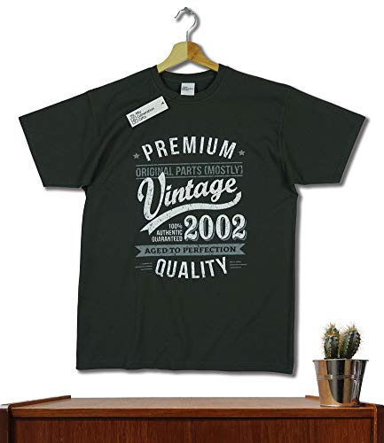 My Generation Gifts Vintage Year - Aged to Perfection - 18 Cumpleaños Años - Regalo de Cumpleaños Camiseta para Hombre - Gris De Carbón L
