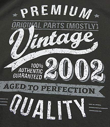 My Generation Gifts Vintage Year - Aged to Perfection - 18 Cumpleaños Años - Regalo de Cumpleaños Camiseta para Hombre - Gris De Carbón L