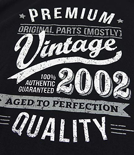 My Generation Gifts Vintage Year - Aged to Perfection - 18 Cumpleaños Años - Regalo de Cumpleaños Camiseta para Hombre - Negro L