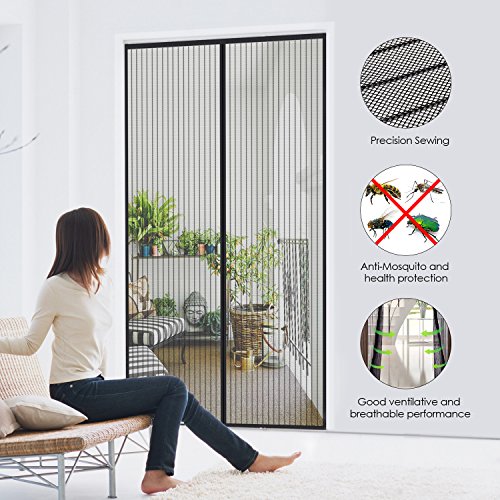 MYCARBON Mosquitera Puerta Magnetica Corredera Cortina 100 * 220