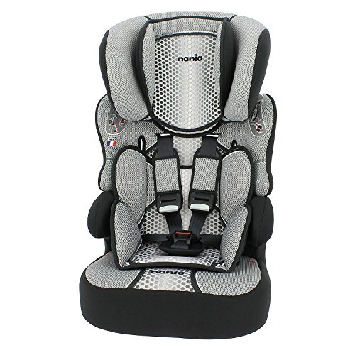 Mycarsit - Silla de coche grupo 1/2/3 (9kg a 36kg) - 3 estrellas tests tcs - con proteciónes laterales - 4 colorido