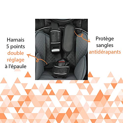 Mycarsit, silla de coche y elevador, Grupo 1/2/3 (de 9 a 36 kg), color rojo