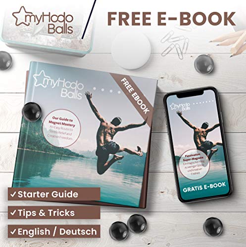 myHodo Bolas Magnéticas Antiestrés Extras Gratuitos, Bolitas Magnéticas, 100 Imanes Pequeños, Magnetic Balls, Bolas Imantadas, Gran Idea de Regalo, Imanes para Superficies Magnéticas (Plata)