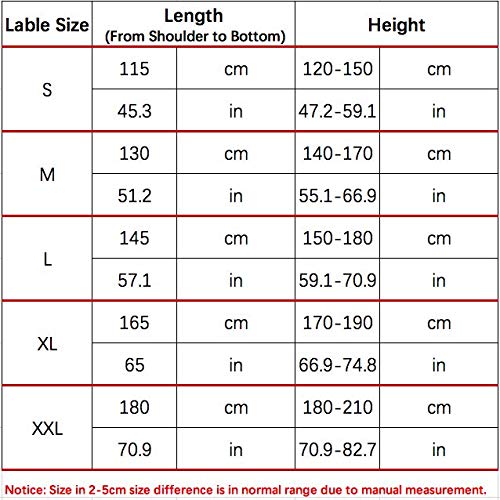 Myir Largo Capa con Capucha, Unisex Adulto Niños Disfraz de Halloween Fiesta Disfraces Vampiro Traje (XXL, Negro)