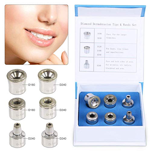 MZBZYU Dermabrasion Diamond Tips Portable 6 pcs Microdermabrasion para el Cuidado de la Piel, Exfoliación Facial