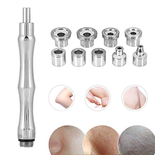 MZBZYU Diamond Microdermabrasion Tips Dermabrasion Peeling Machine con Esponjas de Mango de Acero Inoxidable y Sistema de Exfoliación de Cajas