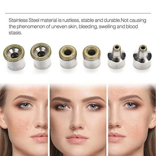 MZBZYU Diamond Tips Microdermabrasion Tips Diamond Microdermabrasion Dermabrasion Accesorios de Reemplazo para el Cuidado de la Piel, Exfoliación Facial,6Pcs/Box