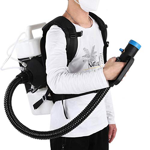 MZYKA Máquina portátil de nebulización por nebulización por desinfección ULV con pulverizador eléctrico, purificador de Aire, 5 a 50 μm, Distancia de pulverización de 6-8 m, Blanco,10L