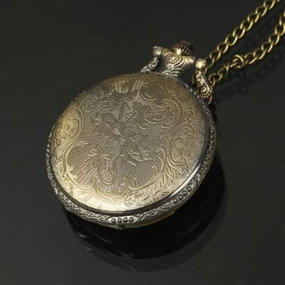 N / A Accesorios Reloj Hawk clásica del Cuarzo del Estilo del Reloj de Bolsillo Movimiento con el Colgante de Cadena del Cuello, Gran Presente for Sus Amigos