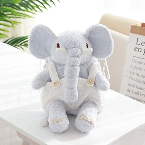 N / A Elefante Mochila de Felpa Lindo Elefante Bolsa de Mensajero Mochila Escolar para niños Mochila Escolar de Dibujos Animados niños niño niña Regalo de cumpleaños de Navidad 27 CM
