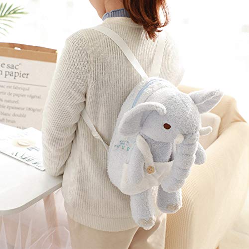 N / A Elefante Mochila de Felpa Lindo Elefante Bolsa de Mensajero Mochila Escolar para niños Mochila Escolar de Dibujos Animados niños niño niña Regalo de cumpleaños de Navidad 27 CM