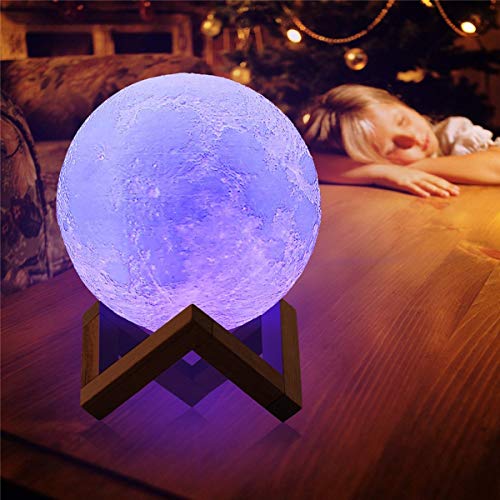 N / A Luz Decorativa Moonlight LED de luz de la Noche, Interruptor Recargable 8cm RGB táctil, Apto for Infantil lámpara de cabecera del Dormitorio del Estudio luz de la Noche