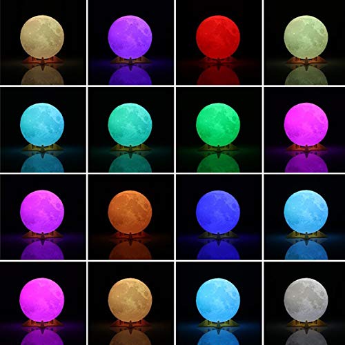 N / A Luz Decorativa Moonlight LED de luz de la Noche, Interruptor Recargable 8cm RGB táctil, Apto for Infantil lámpara de cabecera del Dormitorio del Estudio luz de la Noche