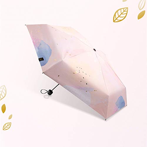 N / A Paraguas Plegable de Doble Uso, protección Solar, protección contra la Lluvia, protección UV, Marco de Paraguas de aleación de Aluminio, Resistencia al Viento, Revestimiento de protección Solar