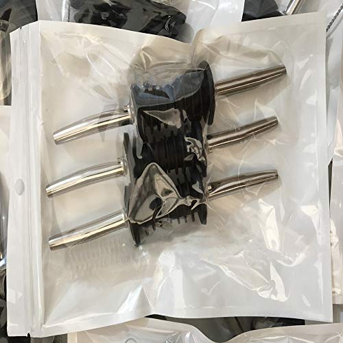 N \ A Vertidores de Botellas clásicos de Acero Inoxidable con Pico ahusado, vertidores de Acero Inoxidable, vertedor de Aceite de Oliva, Juego Completo de vertidores de Bebidas de Acero Inoxidable