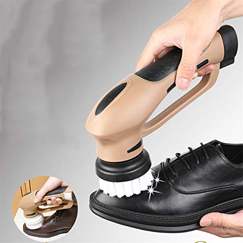 N / C Cepillo eléctrico para Zapatos, Kit de Brillo de actualización inalámbrico portátil, Mango Curvo de diseño ergonómico, Peso Ligero, Adecuado para la Familia y los Viajes