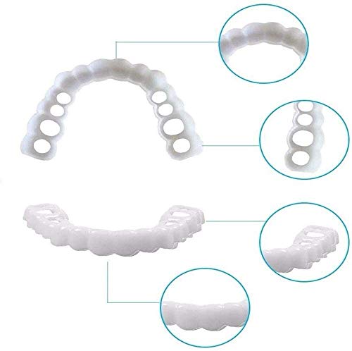N\A AY Broche de presión en la Sonrisa carillas provisionales Prótesis Dental Reutilizable Invisible del Adulto Cubierta Dental Care Accesorios Blanco con Neat indolora sin sensibilidad fácil de Usar