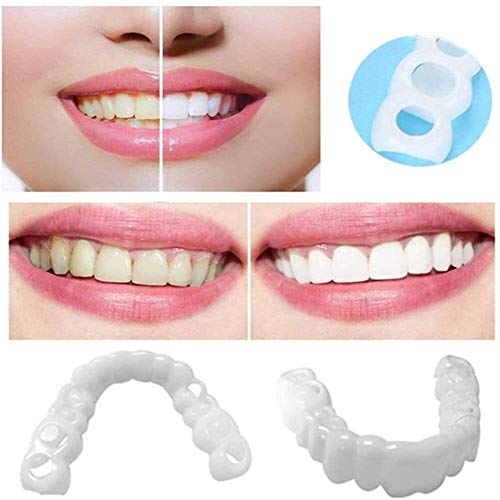N\A AY Instantánea de la Sonrisa Las chapas Superior e Inferior de los Dientes Falsos Dientes de Sierra de la dentadura de Ajuste cómodo Flex Dientes de Tubo for Whitening Los aparatos ortopédicos