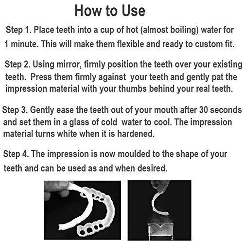 N\A Los Dientes Temporales Cosméticos Dientes La Dentadura Cosméticos Simulados Tirantes, Chapas Dentaduras Dientes Snap Cap On, La Dentadura Cubierta para El Superior E Inferior