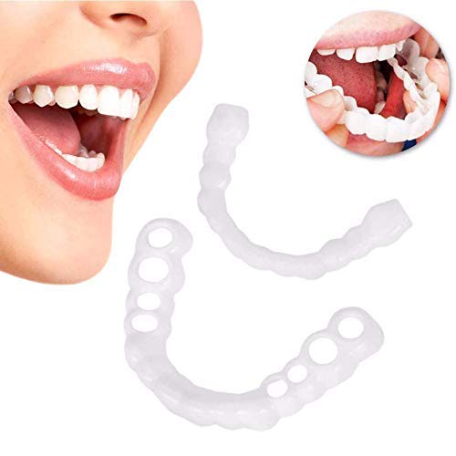 N\A Los Dientes Temporales Cosméticos Dientes La Dentadura Cosméticos Simulados Tirantes, Chapas Dentaduras Dientes Snap Cap On, La Dentadura Cubierta para El Superior E Inferior