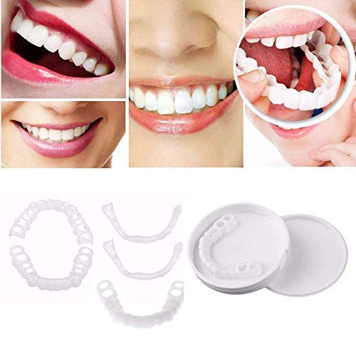 N\A Los Dientes Temporales Cosméticos Dientes La Dentadura Cosméticos Simulados Tirantes, Chapas Dentaduras Dientes Snap Cap On, La Dentadura Cubierta para El Superior E Inferior