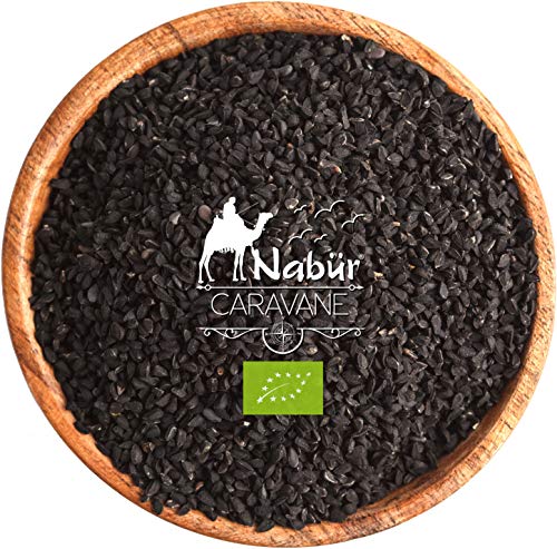 Nabür - Nigella orgánica semillas 200 gr | Comino Negro Organico Gourmet - Infusion, Cocinar, Hornear - Rico en hierro, minerales, vitaminas, antioxidante