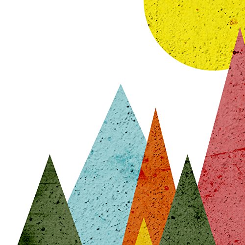 Nacnic Conjunto de 3 láminas para enmarcar montañas geométricas. Carteles de Estilo nórdico con imágenes geométricas, tamaño A3. Decoración del hogar. Papel 250 Gramos Decora la Sala de Estar o Haz