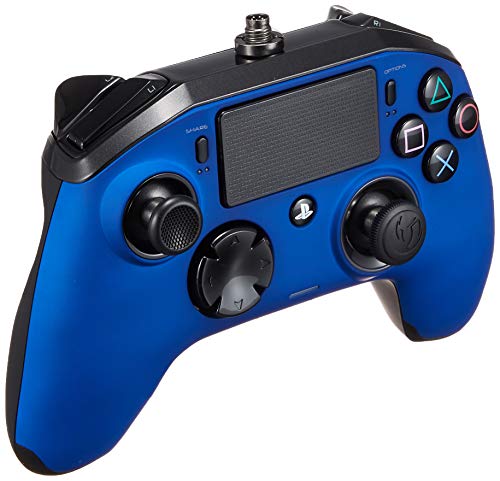 NACON PS4OFPADREVBLUE mando y volante Gamepad PlayStation 4 Negro, Azul - Volante/mando (Gamepad, PlayStation 4, Analógico/Digital, Hogar, Seleccionar, Share, Alámbrico, USB 3.0)