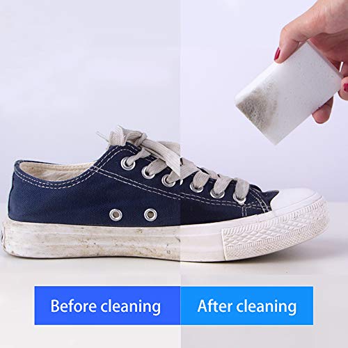 NACTECH 50pcs Esponjas Mágicas de Limpieza Borrador Mágico Almohadilla Esponja Quita Manchas para Cocina Paredes Limpiador Zapatos Blanca