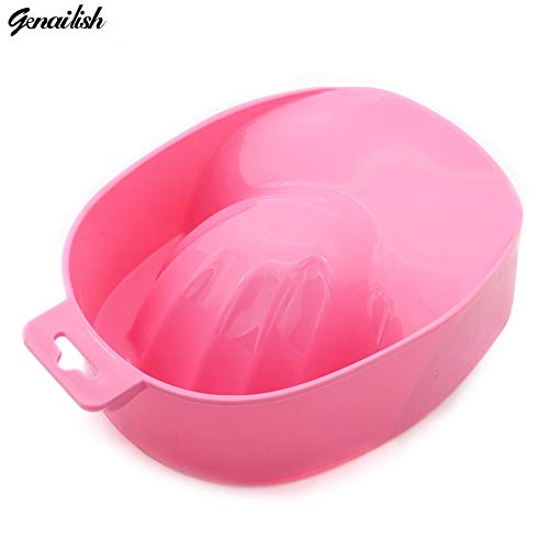 Nail Art Tips Lavado a mano Bandeja para remojar Tazón Pulidor Removedor de tratamiento Manicura Spa Tool