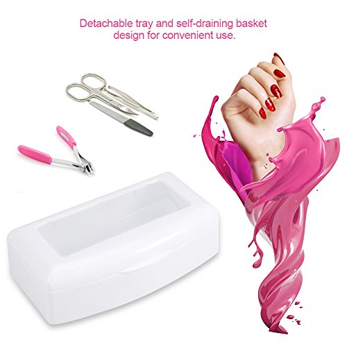 Nail Art Tool Esterilizador Bandeja, almacenamiento y esterilización Caja Desinfección Contenedor Manicure Salon Clean Herramientas utilizadas con alcohol o desinfectante (no incluidas en el producto)