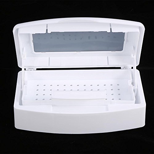 Nail Art Tool Esterilizador Bandeja, almacenamiento y esterilización Caja Desinfección Contenedor Manicure Salon Clean Herramientas utilizadas con alcohol o desinfectante (no incluidas en el producto)