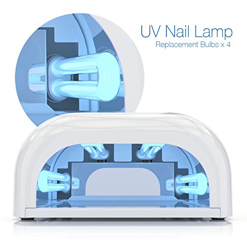 NailStar® - 4 bombillas UV de 9 W (365 nm) para la lámpara de uñas NailStar de 36 W