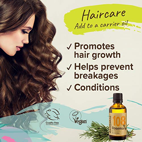Naissance Aceite Esencial de Romero n. º 108 – 50ml - 100% Puro, vegano y no OGM