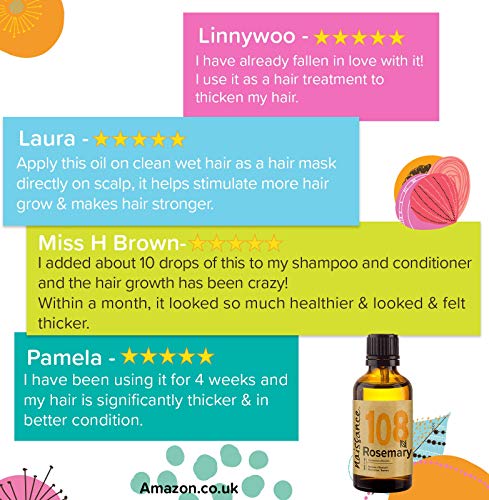 Naissance Aceite Esencial de Romero n. º 108 – 50ml - 100% Puro, vegano y no OGM