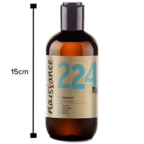 Naissance Aceite Vegetal de Avellana - 100% puro, refinado, vegano y no OGM - 250ml