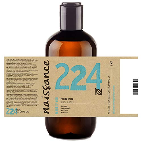 Naissance Aceite Vegetal de Avellana - 100% puro, refinado, vegano y no OGM - 250ml