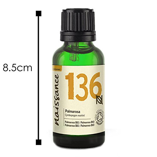 Naissance Palmarosa BIO - Aceite Esencial 100% Puro - Certificado Ecológico - 30ml
