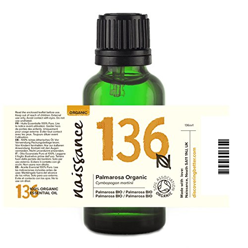 Naissance Palmarosa BIO - Aceite Esencial 100% Puro - Certificado Ecológico - 30ml