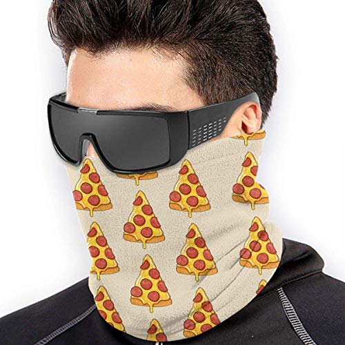 naizi Pizza Impreso Unisex Microfibra Cuello Calentador Headwear Cara Bufanda Máscara Para Invierno Invierno Frío Máscara Bandana Pasamontañas