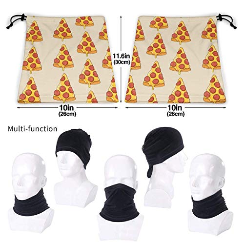 naizi Pizza Impreso Unisex Microfibra Cuello Calentador Headwear Cara Bufanda Máscara Para Invierno Invierno Frío Máscara Bandana Pasamontañas