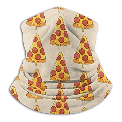 naizi Pizza Impreso Unisex Microfibra Cuello Calentador Headwear Cara Bufanda Máscara Para Invierno Invierno Frío Máscara Bandana Pasamontañas