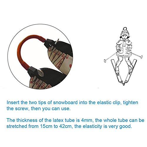 NAKELUCY Conector de Punta de esquí - Enseña Control de Velocidad, Hacer una cuña, Torneado básico - Portátil y Duradero Excelente Fijación de Conector de Punta de Elasticidad Principiantes