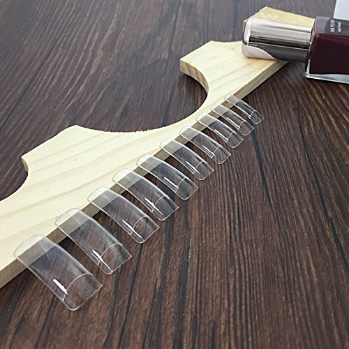 Naler - Uñas artificiales transparentes, 500 unidades de varios tamaños, acrílicas, uñas postizas en caja para mujeres y niñas