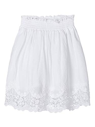 NAME IT Nkfhayla Skirt Falda, Blanco Brillante, 116 para Niñas