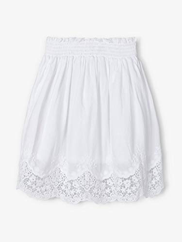 NAME IT Nkfhayla Skirt Falda, Blanco Brillante, 116 para Niñas