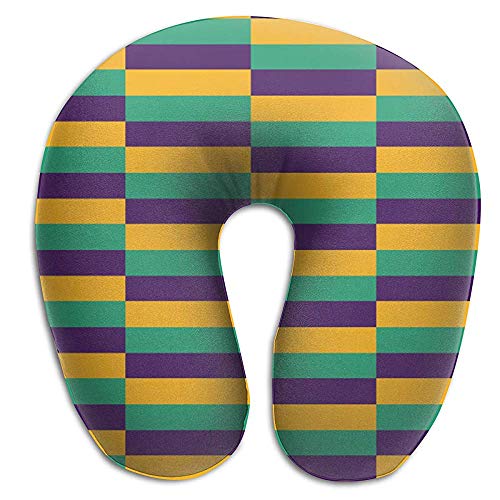 NAN TIAO Almohada para Cuello de Viaje de Espuma de Memoria Pura, cojín de Apoyo para la Barbilla Transpirable Mardi Gras Jester con Cubierta Duradera, Almohada Suave para avión de Coche