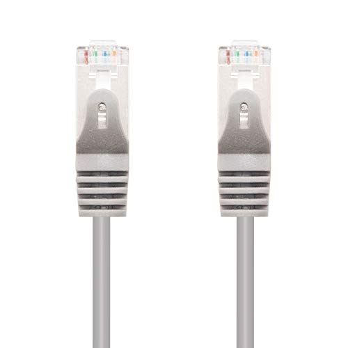 NANOCABLE 10.20.0810 - Cable de Red Ethernet RJ45 Cat.6 FTP AWG24, 100% Cobre, Gris, latiguillo de 10mts