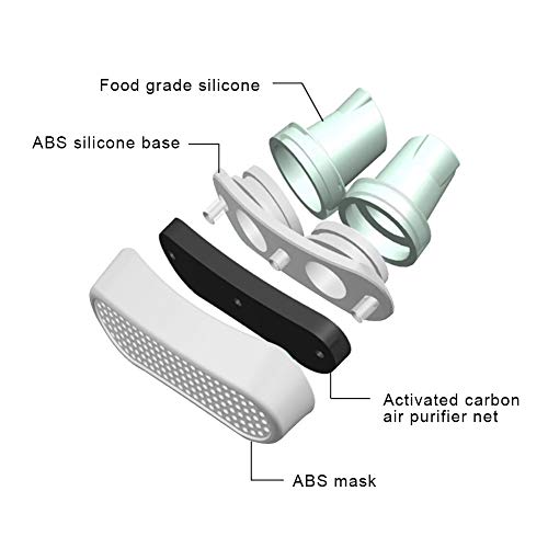 Nariz antirronquidos, Nuevo ronquidos con hemostasia, solución de sueño saludable para dilatadores nasales con ventilación nasal, dormir bien, ronquidos de sueño, hombres, mujeres, niños(White)